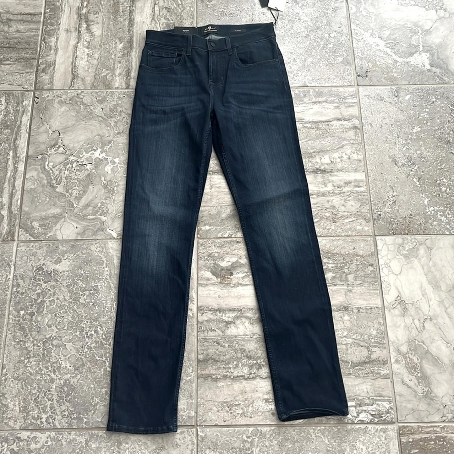 7 For All Mankind Luxe Performance Plus Slimmy Slim Fit Jeans Blue, Size 30 NWT