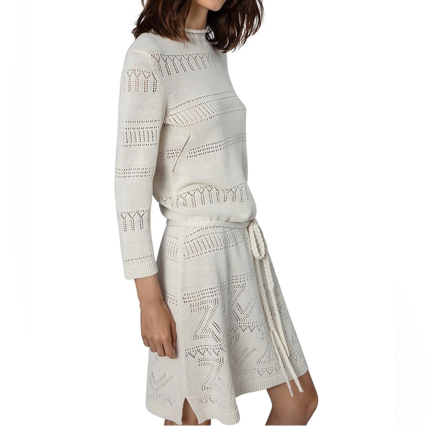 Zadig & Voltaire Cecily ZV Monogrammed Knit Dress, Size S New w/Tag $548