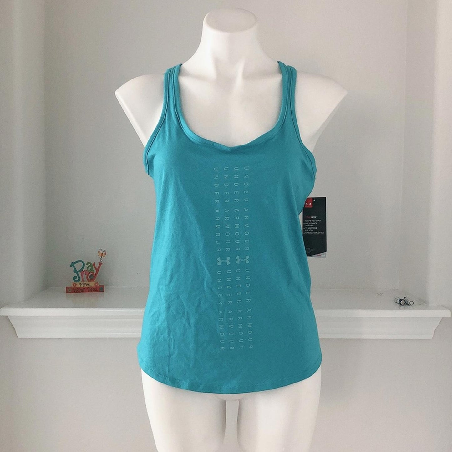 Under Armour Graphic Escape Blue Haze Tank Top, Size XS New w/Tag $25