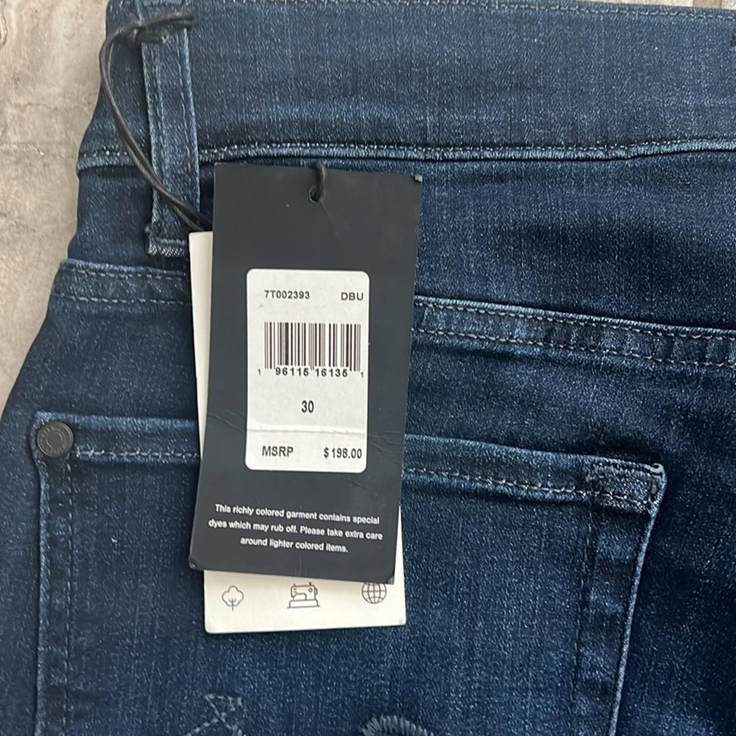7 For All Mankind Luxe Performance Plus Slimmy Slim Fit Jeans Blue, Size 30 NWT