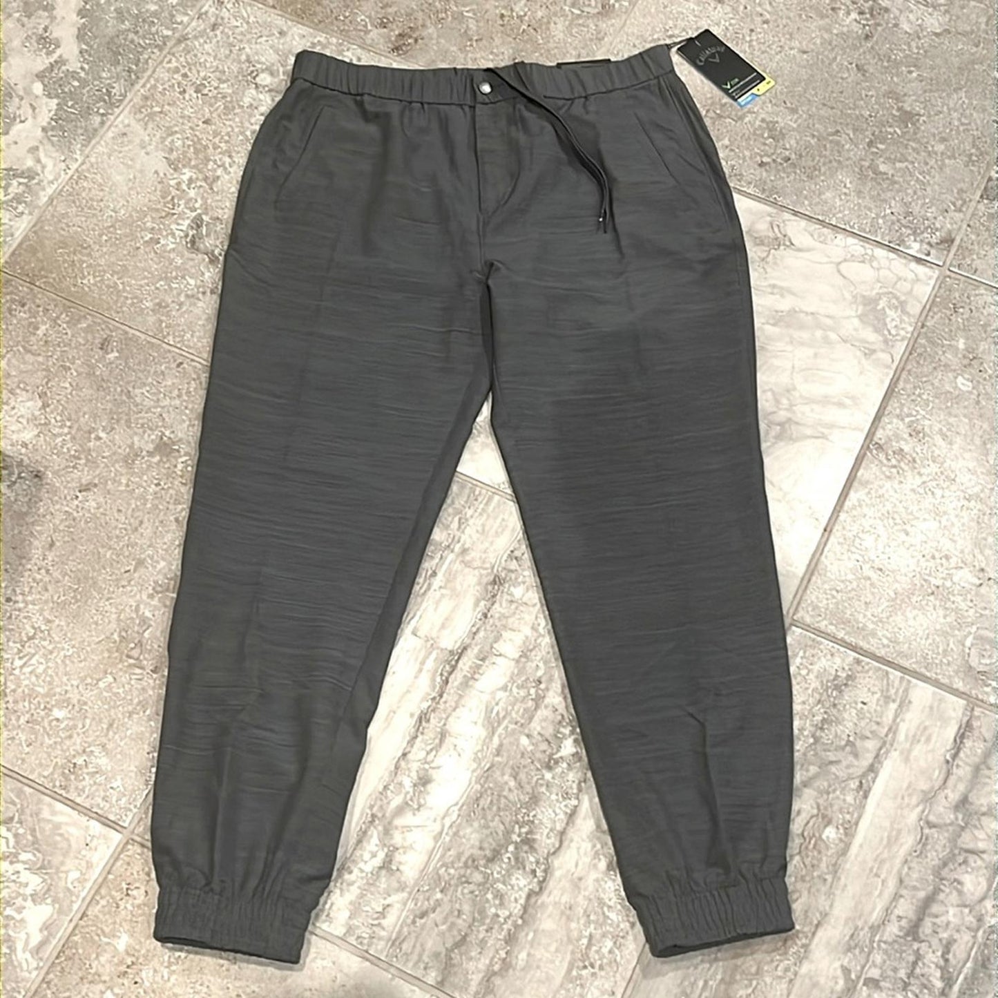 Callaway Men’s Eco Pull On Jogger Pants in Grey, Opti-Dry Size L New w/Tag $85