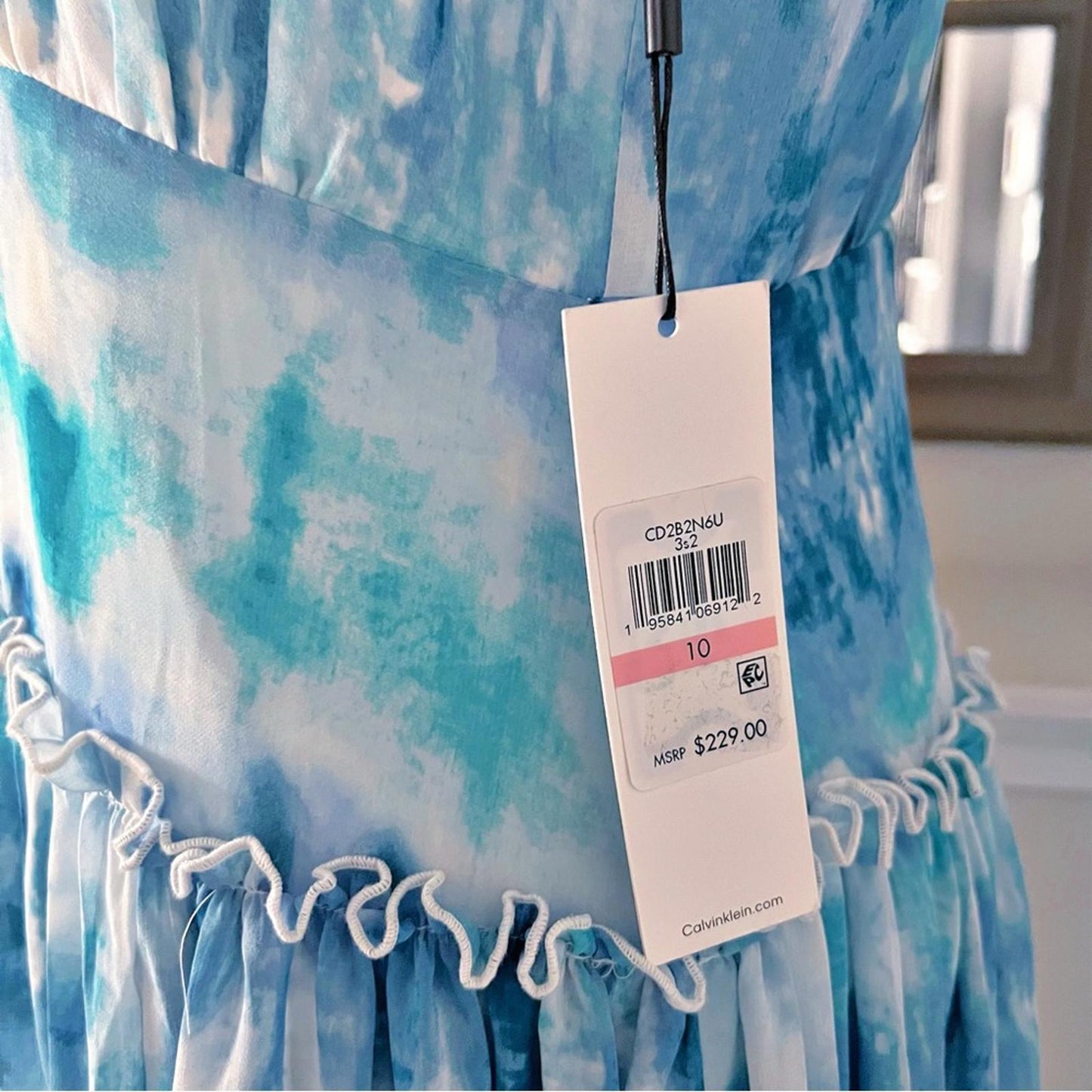 NWT Calvin Klein Embellished Maxi Evening Dress, Size 10 New w/Tag Retail $299