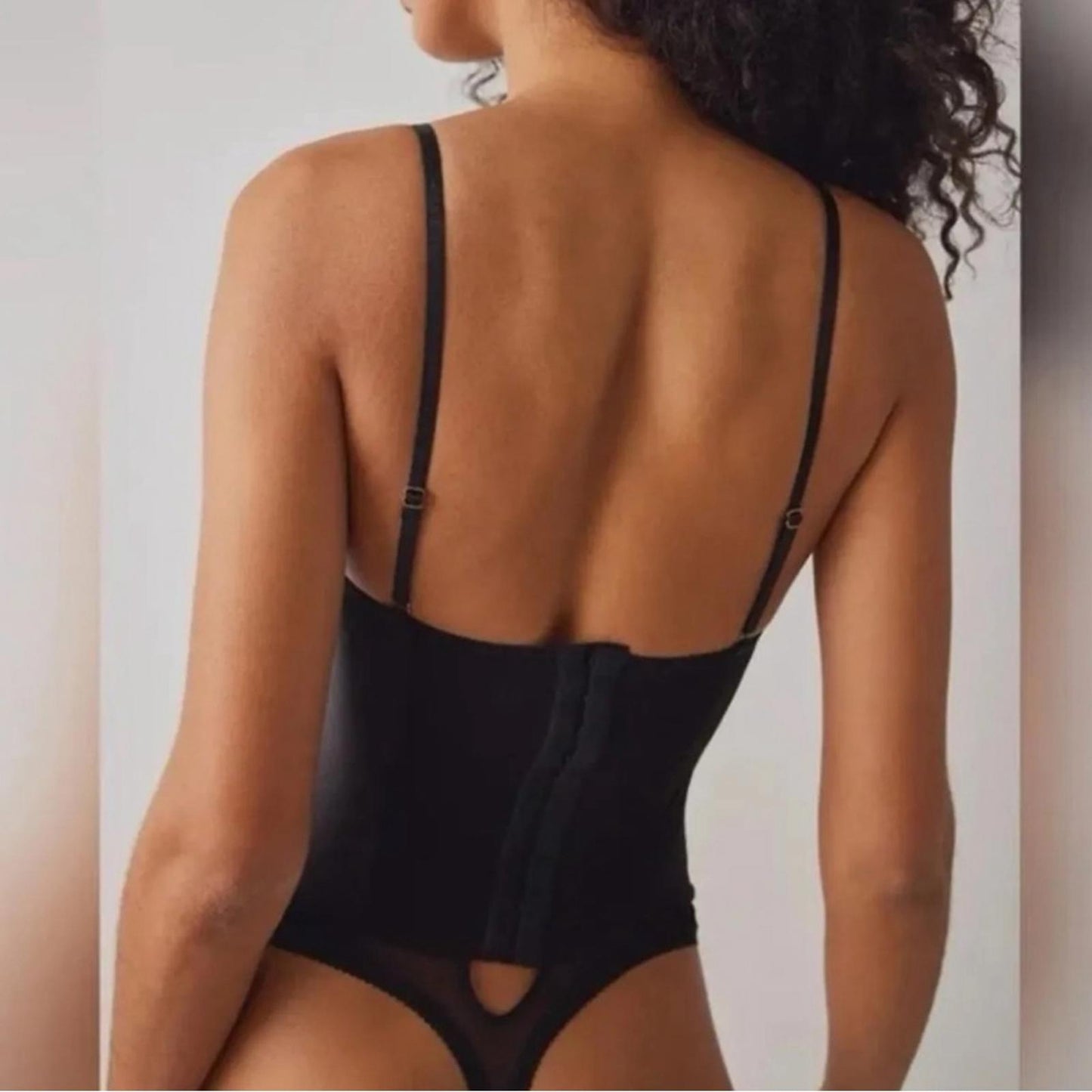 NEW Free People Intimately Good Luck Charm Bodysuit, Black, Size S New w/o Tag