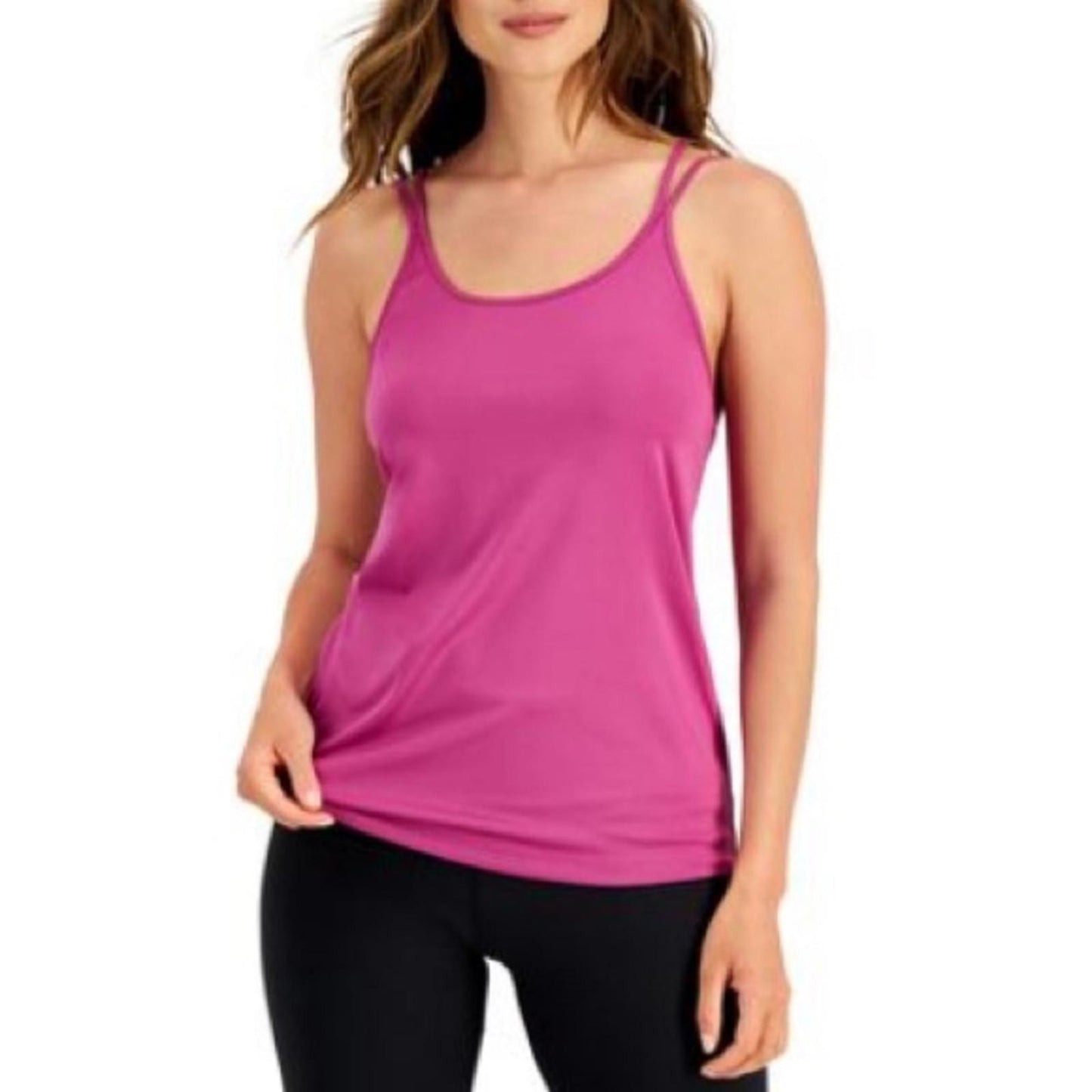 ID-Ideology Solid Strappy-Back Techy Knit Tank, Size S Purple Cosmos New w/Tag