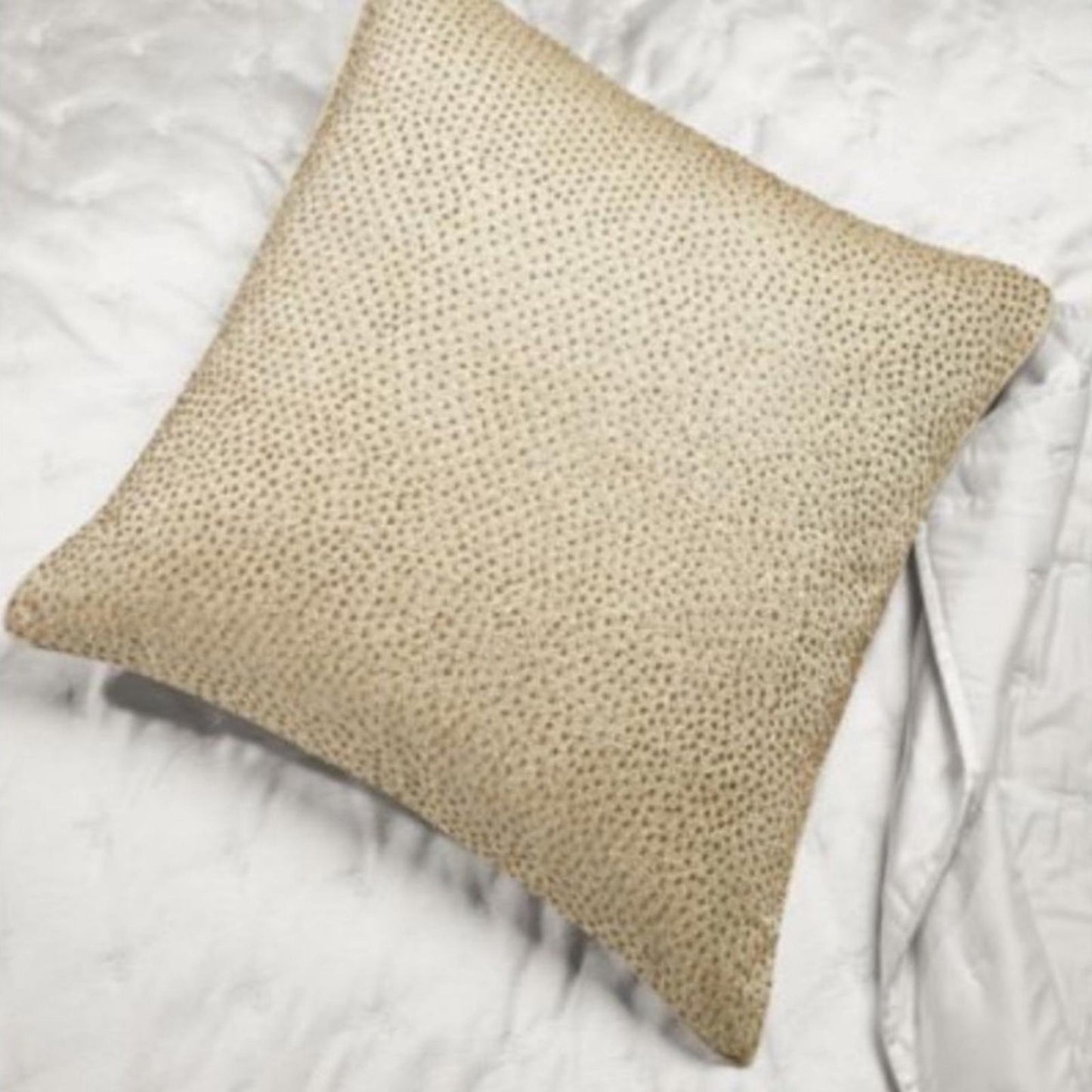 X2 Hudson Park Foglia Euro Sham, Gold, New w/Tag Retail $400 Total