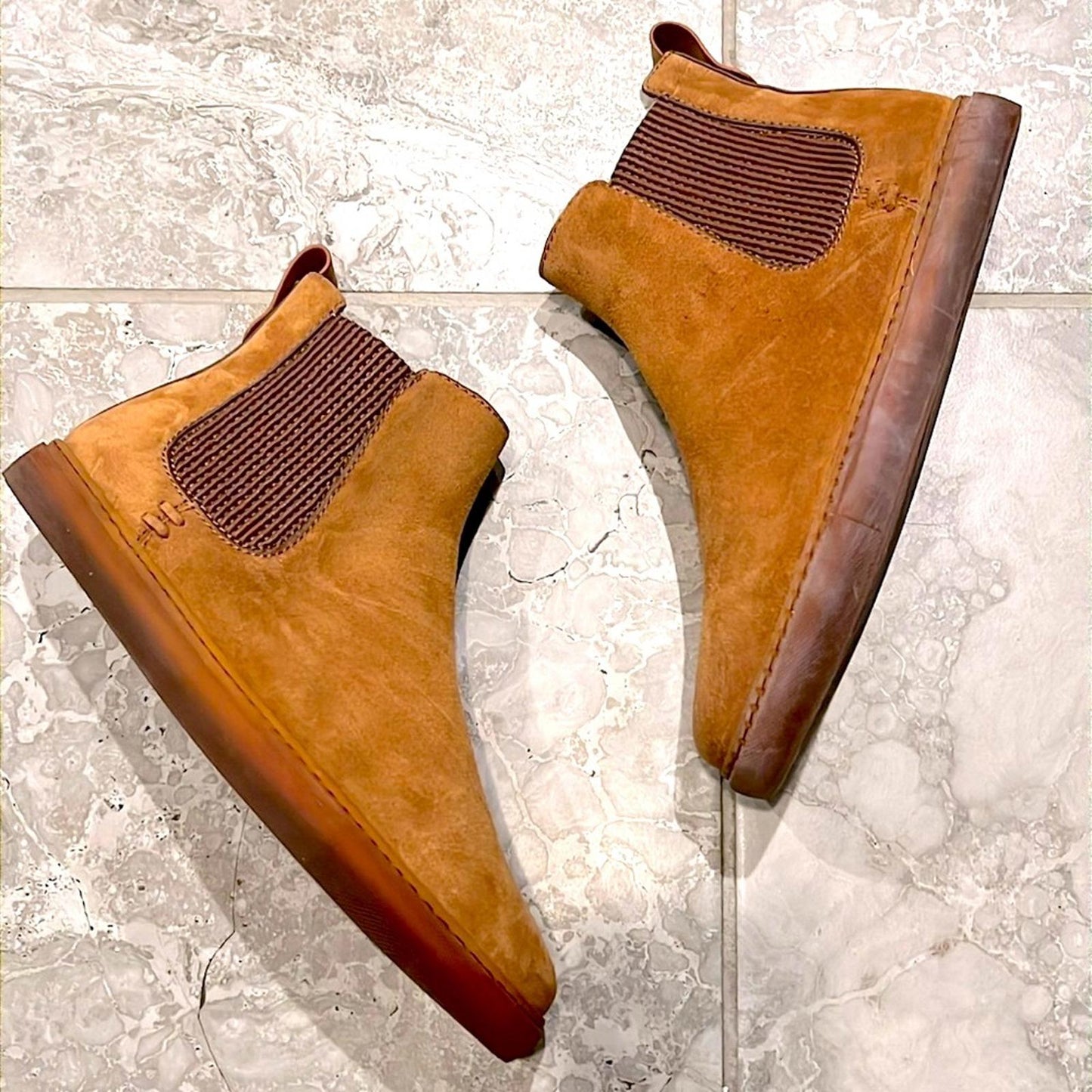 Gentle Souls Men's Nyle Chelsea Sneaker Boots in Luggage Size 8.5 EXCELLENT $325