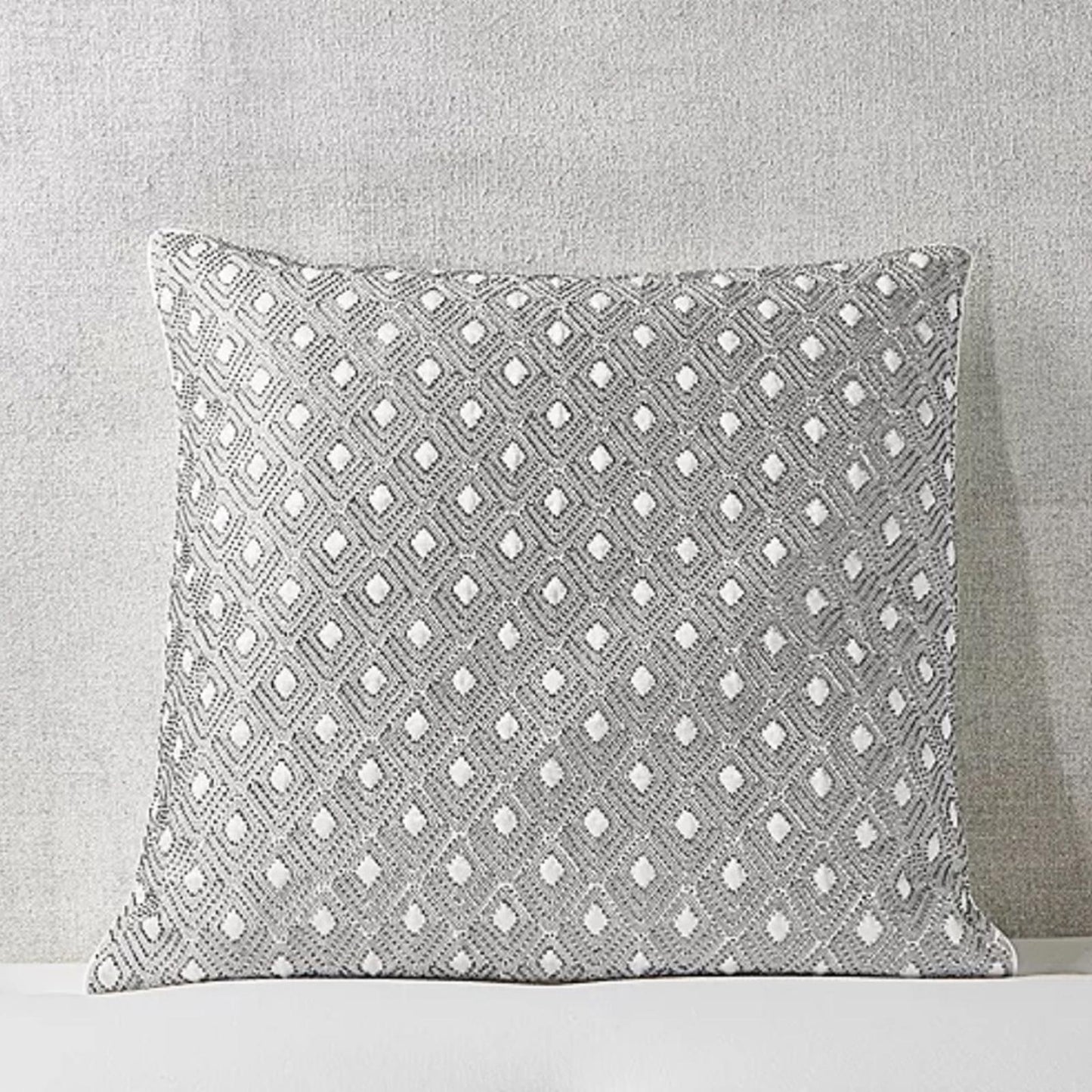 X2 Hudson Park Collection Diffused Diamond Euro Pillow Shams New w/Tag