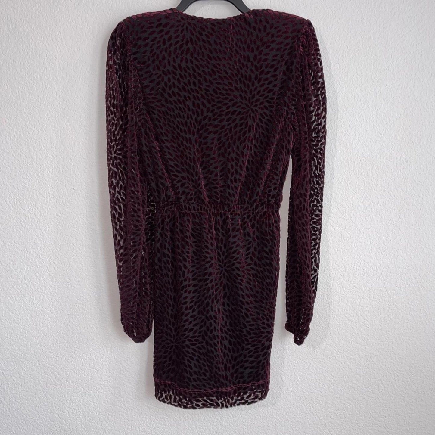 Ramy Brook Aman Embroidered Long-Sleeve Mini Dress in Plum Berry Size S NWT $395