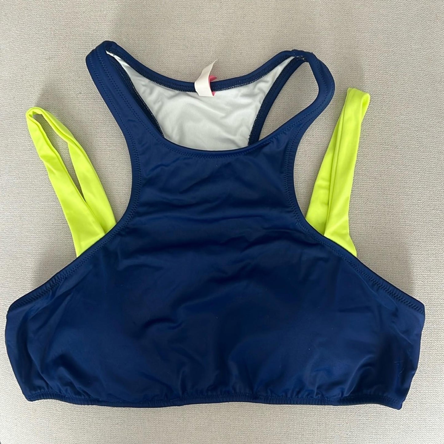 Victoria Secret Racerback Bra Bikini Top w/Removable Pads, Size L