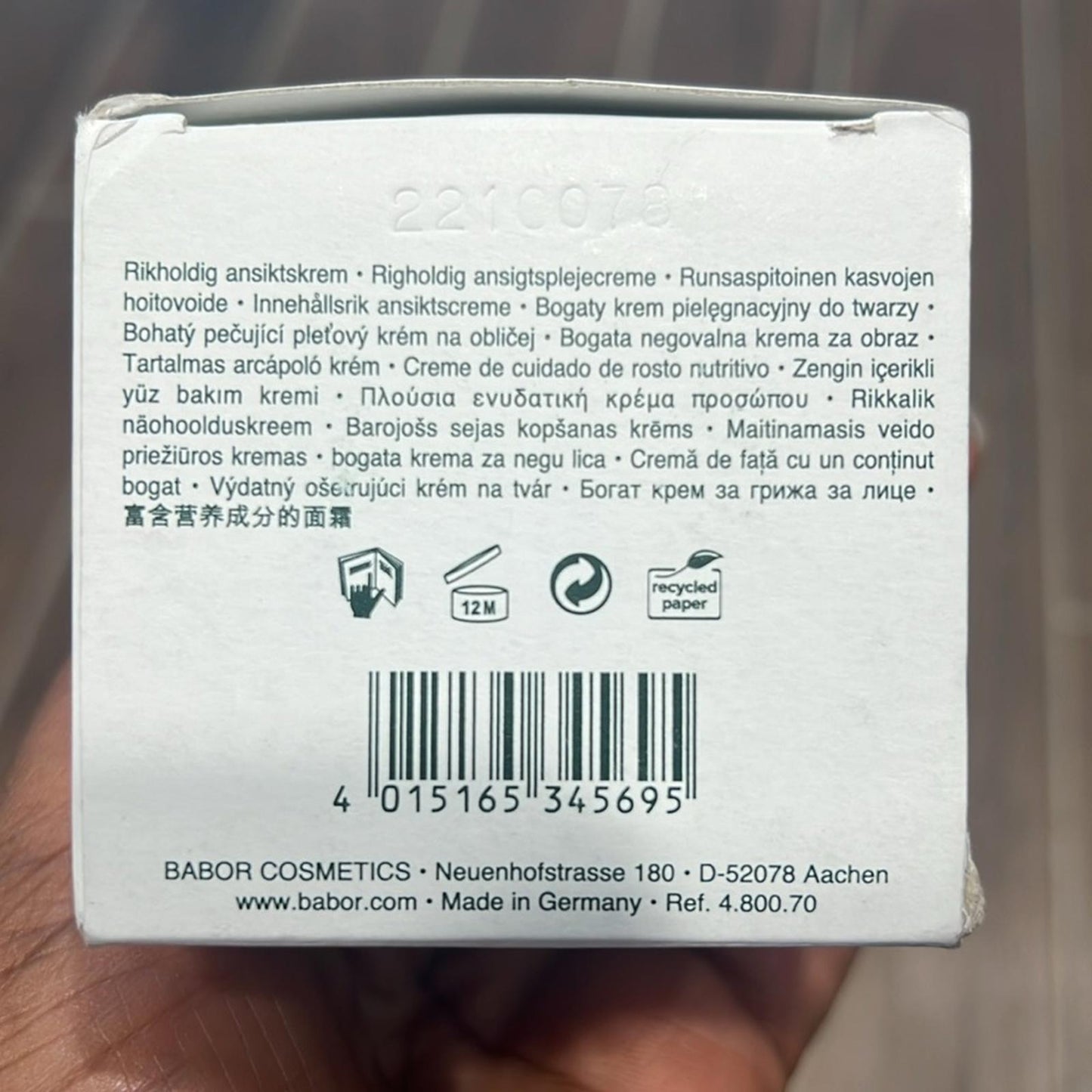 NWT Doctor Babor Clean Performance Revival Cream Rich, Probiotic Face Cream 50ml