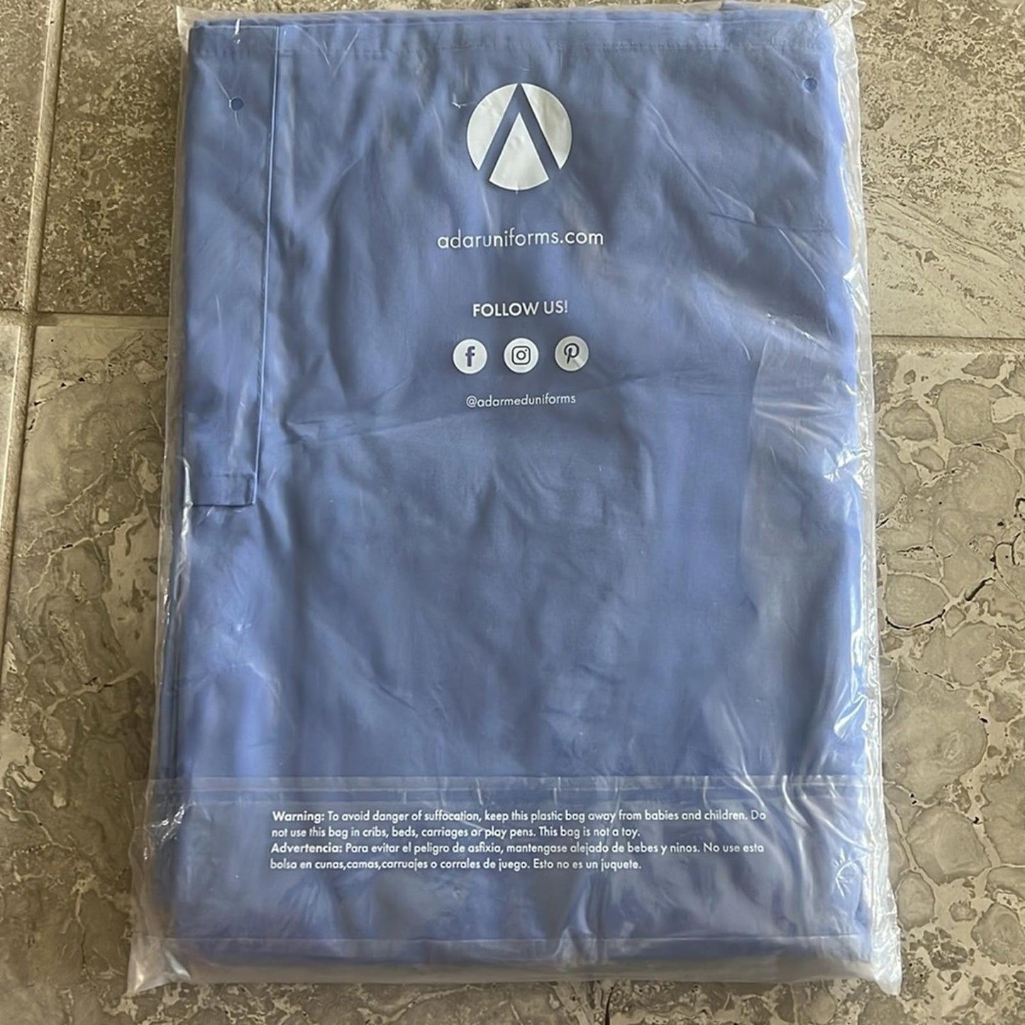 ADAR Universal Unisex Drawstring Scrub Set, Ceil Blue Size 3XL New w/Tag
