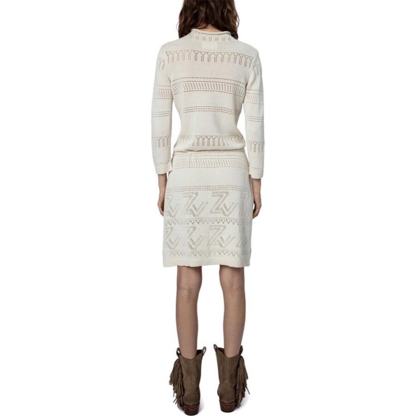Zadig & Voltaire Cecily ZV Monogrammed Knit Dress, Size M New w/Tag, Retail $548