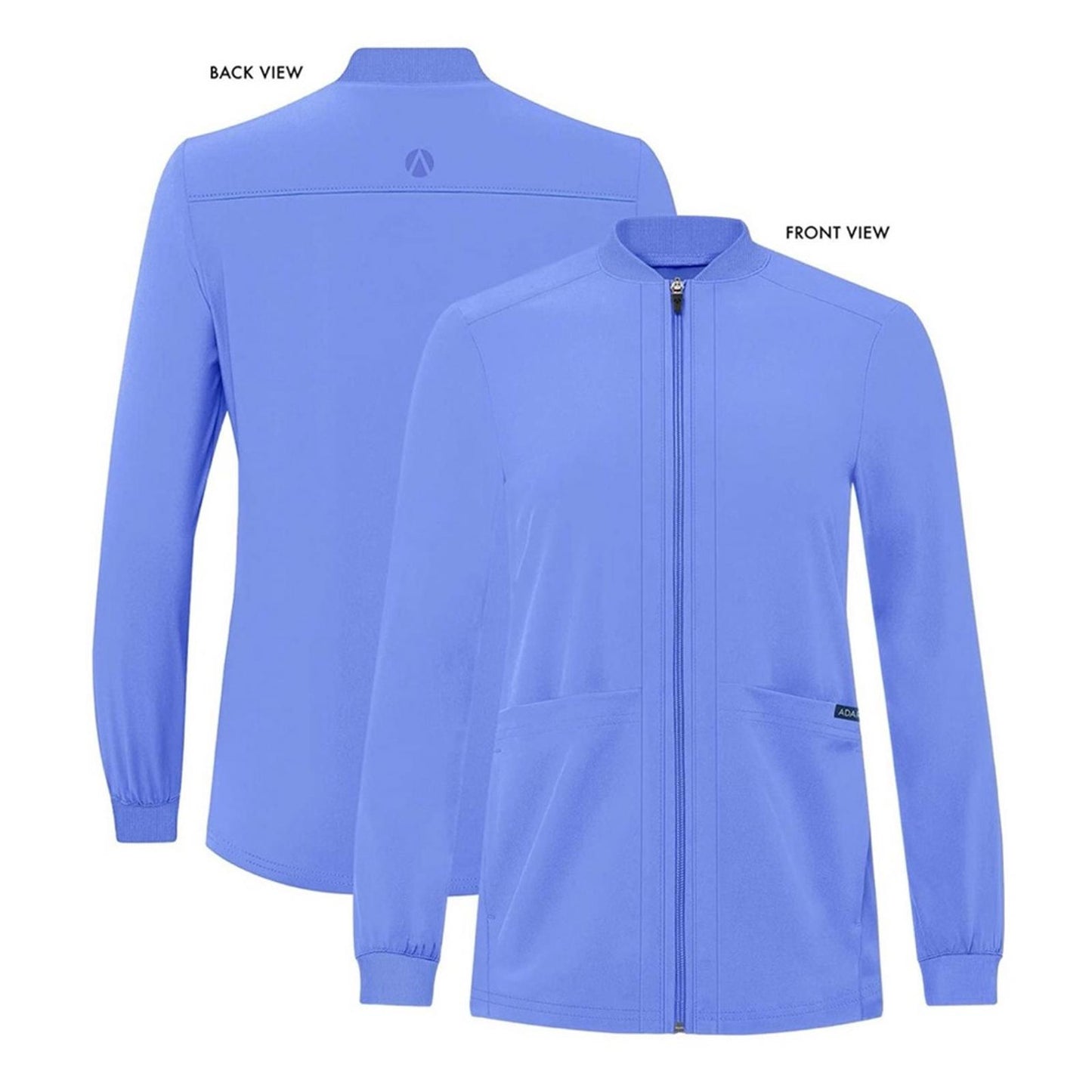 ADAR Addition Scrubs Zippered Bomber Scrub Jacket, Cell Blue, Size XL New w/Tag