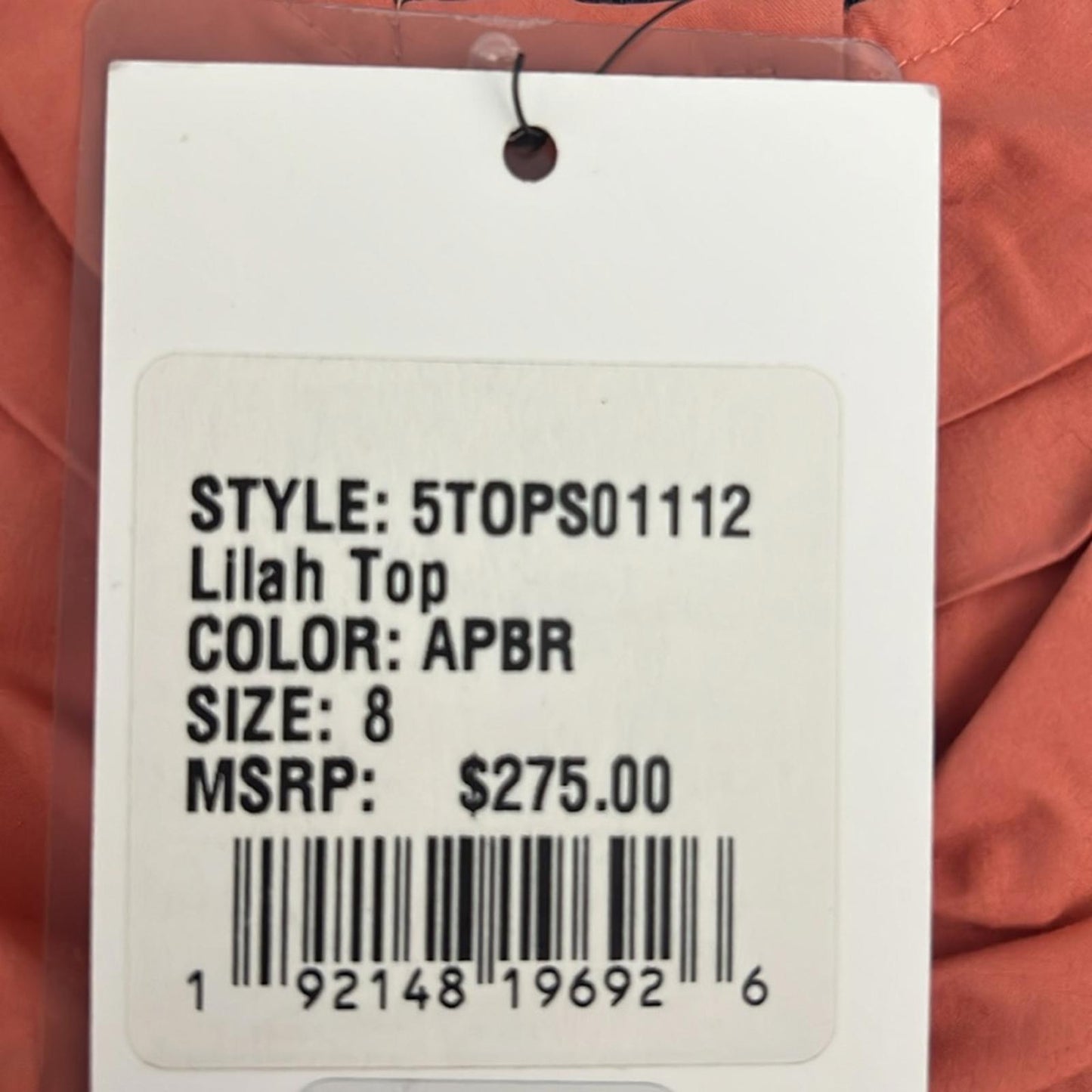 A.L.C. Lilah Cotton Sweetheart Top in Apricot Size 8 New w/Tag Retail $275