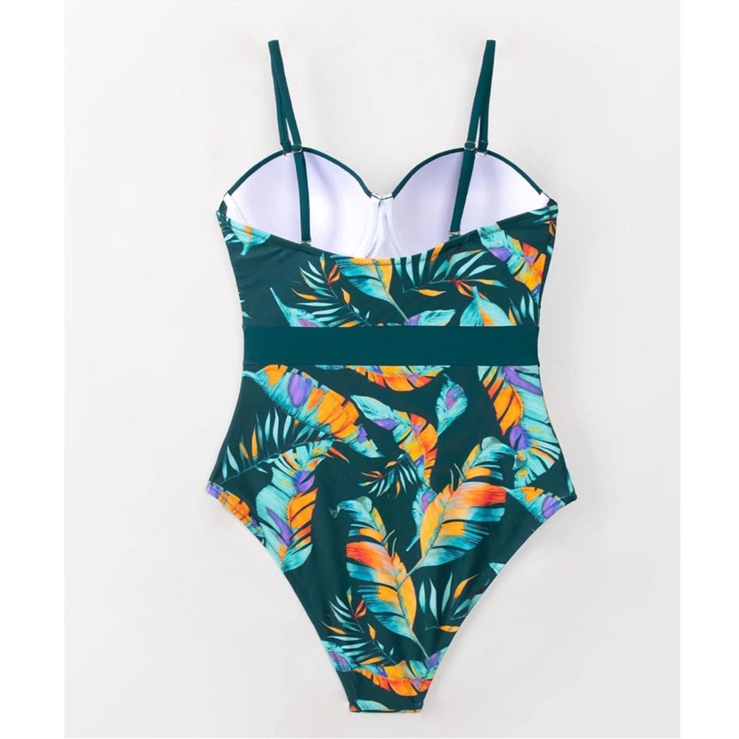 Cupshe Tropical Moulded Adjustable Straps One Piece Swimsuit, Size M New w/Tag