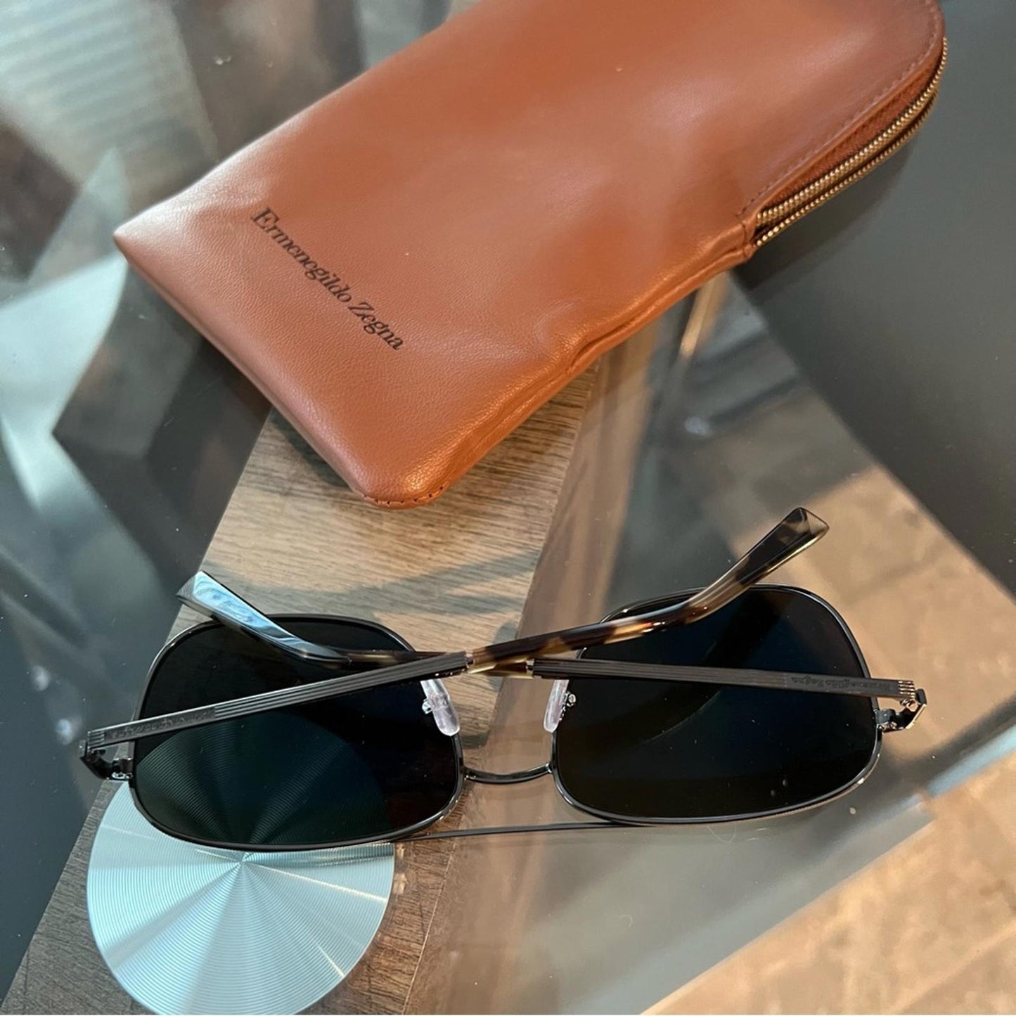 Ermenegildo Zegna Men’s Aviator Sunglasses with Original Case, EZ0079 16788 NEW