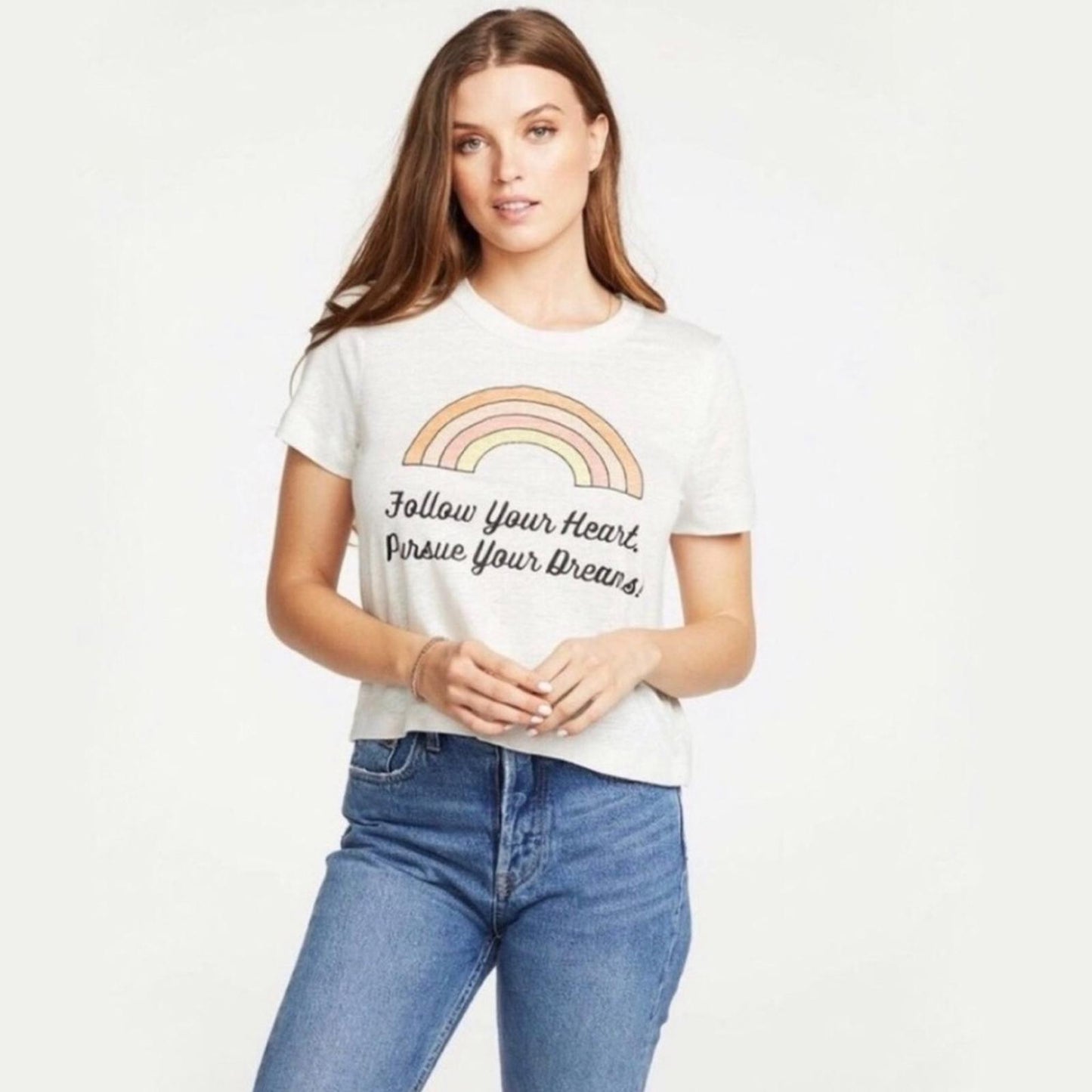 Chaser Follow Your Heart Persue Your Dreams Graphic Tee Shirt Size S, NEW w/Tag