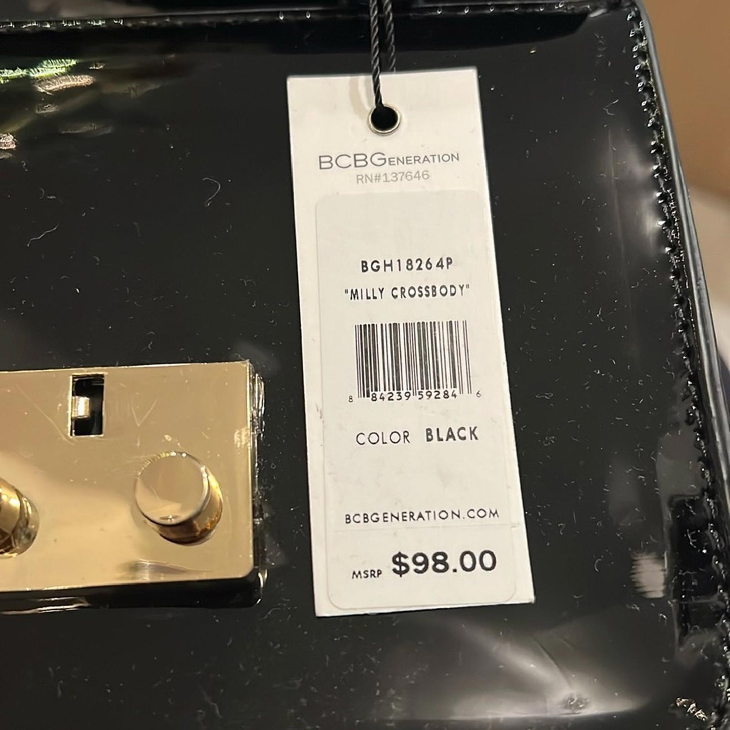 BCBG Milly Crossbody Bag in Black, New w/Tag Retail $98