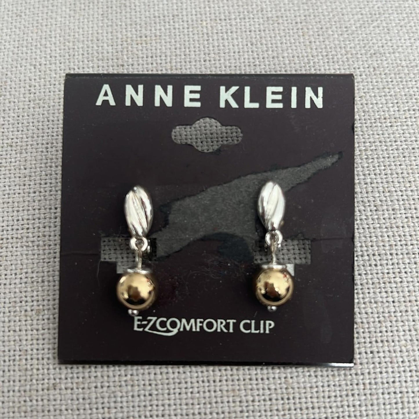 Anne Klein Two-Tone E-ZComfort Clip Earrings