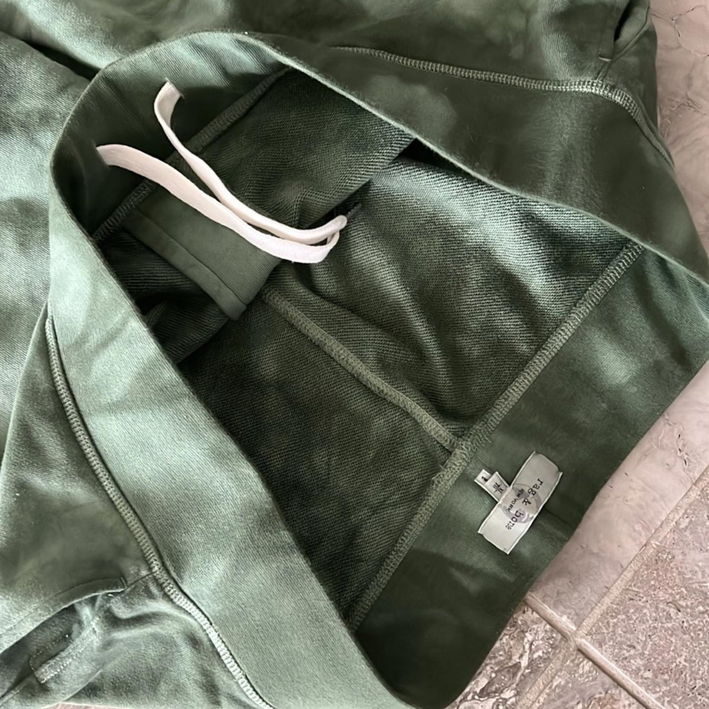 Rag & Bone Prospect Jogger City Tie Dye Sweatpants in Leaf Green Size XL $225