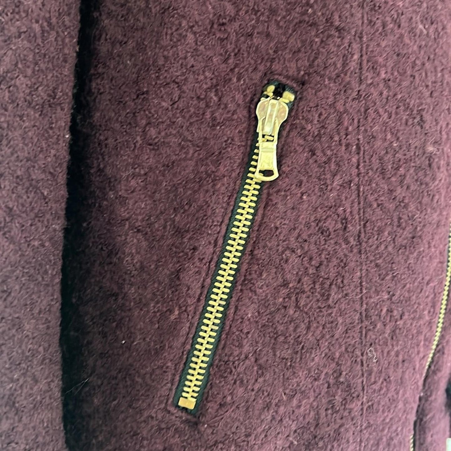 Zara Wool-blend Coat Burgundy Jacket, Size S EXCELLENT!