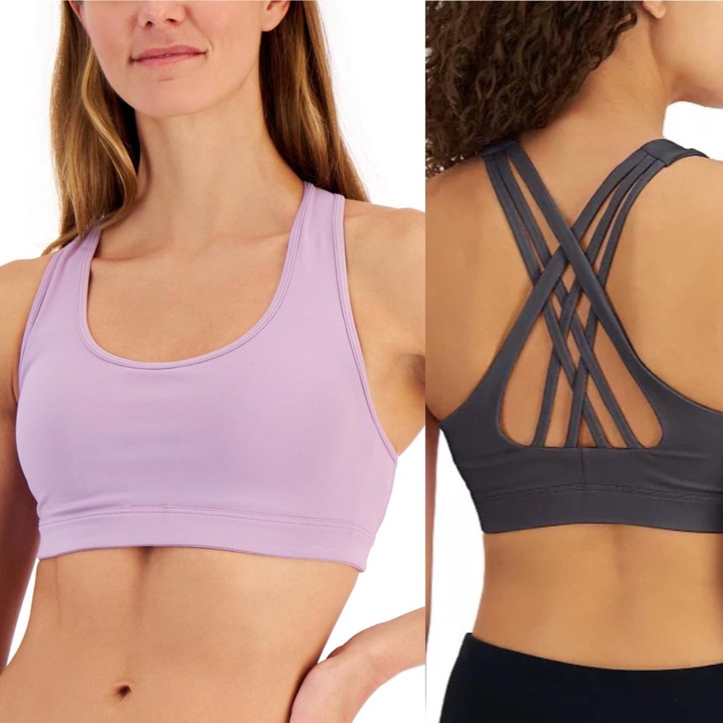 ID Ideology LAVENDER Low Impact Bra, Size XS New w/Tag