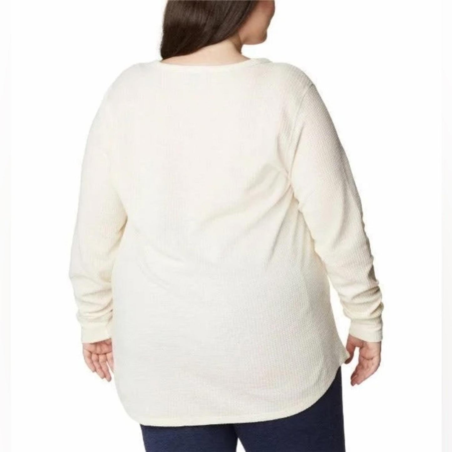 Columbia Pine Peak Long-Sleeve Thermal Top, Cream White Size 1X New with Tag