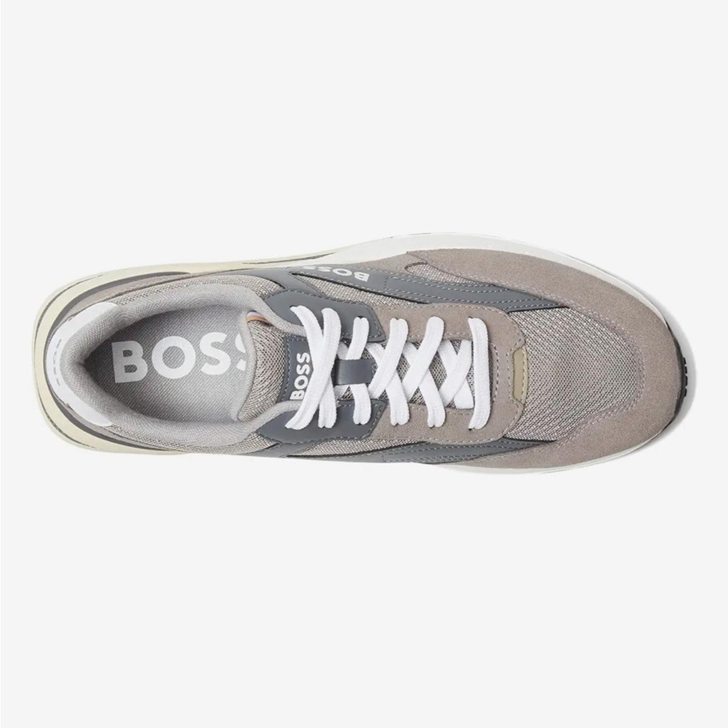 BOSS Kurt Low Top Sneakers Medium Grey Size EU 45, US 12 New in Box Retail $199