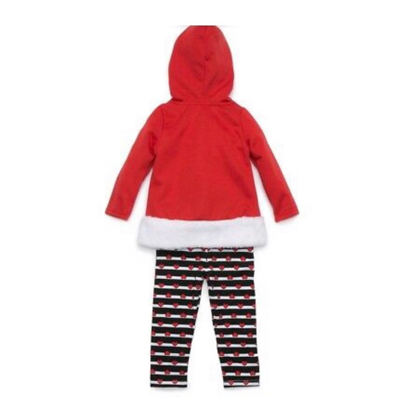 Nannette Kids 2-pc Red Panda Bear Faux Fur Matching Hoodie & Pants, 6-9Mos NWT