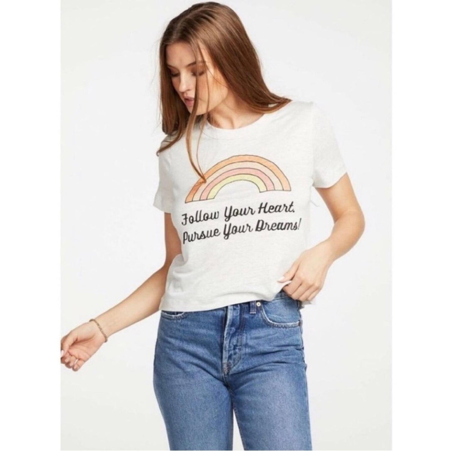 Chaser Follow Your Heart Persue Your Dreams Graphic Tee Shirt Size S, NEW w/Tag