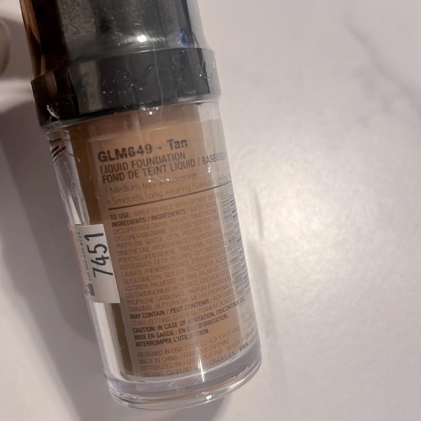 X2 L.A. Girl Tan PRO.coverage HD High-Def. Long Wear Illuminating Foundation