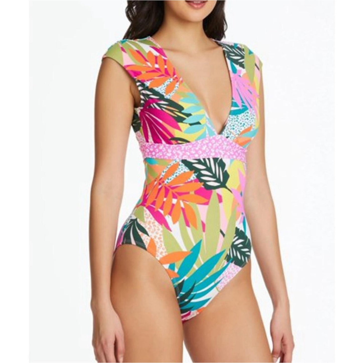 Bleu | Rod Beattie Wild At Heart Cap Sleeve Mio One-Piece Swimsuit Size 22W, NWT