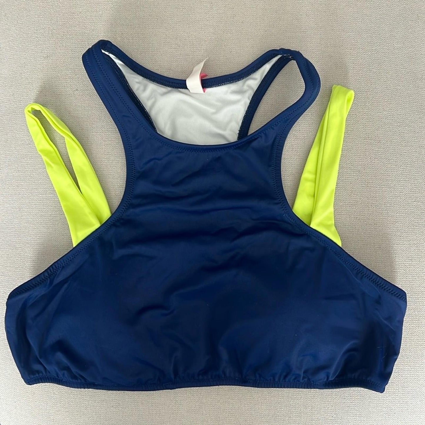 Victoria Secret Racerback Bra Bikini Top w/Removable Pads, Size L