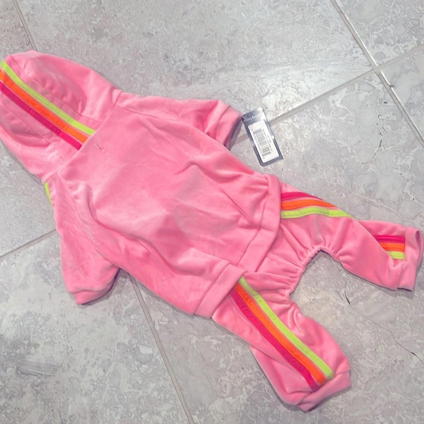 Fabdog Pink Velour Jogger, 16” NEW with Tag