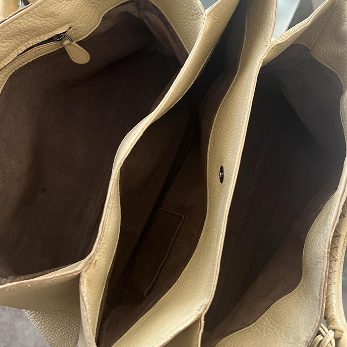 Bottega Veneta Roma Triple-Compartment Pebbled Leather Tote Bag, Retail $3,450