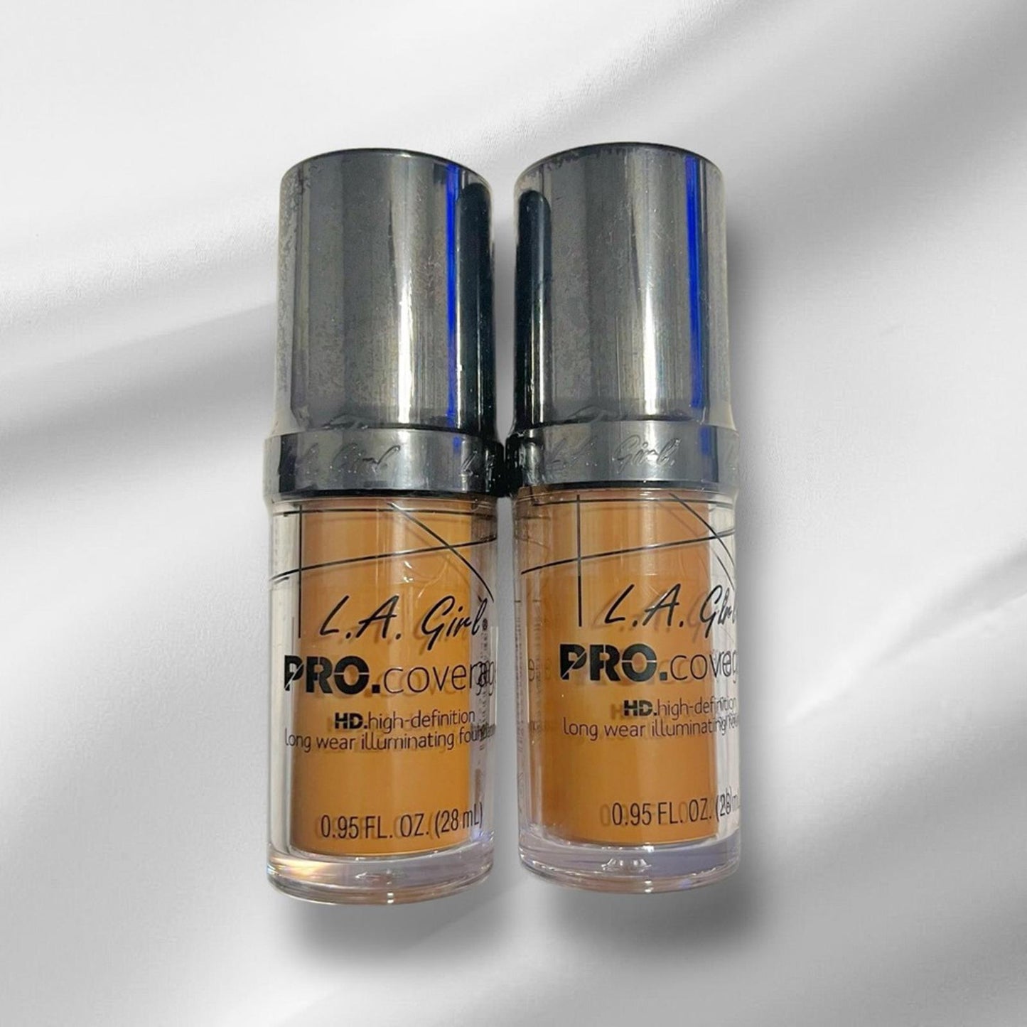 X2 L.A. Girl Tan PRO.coverage HD High-Def. Long Wear Illuminating Foundation