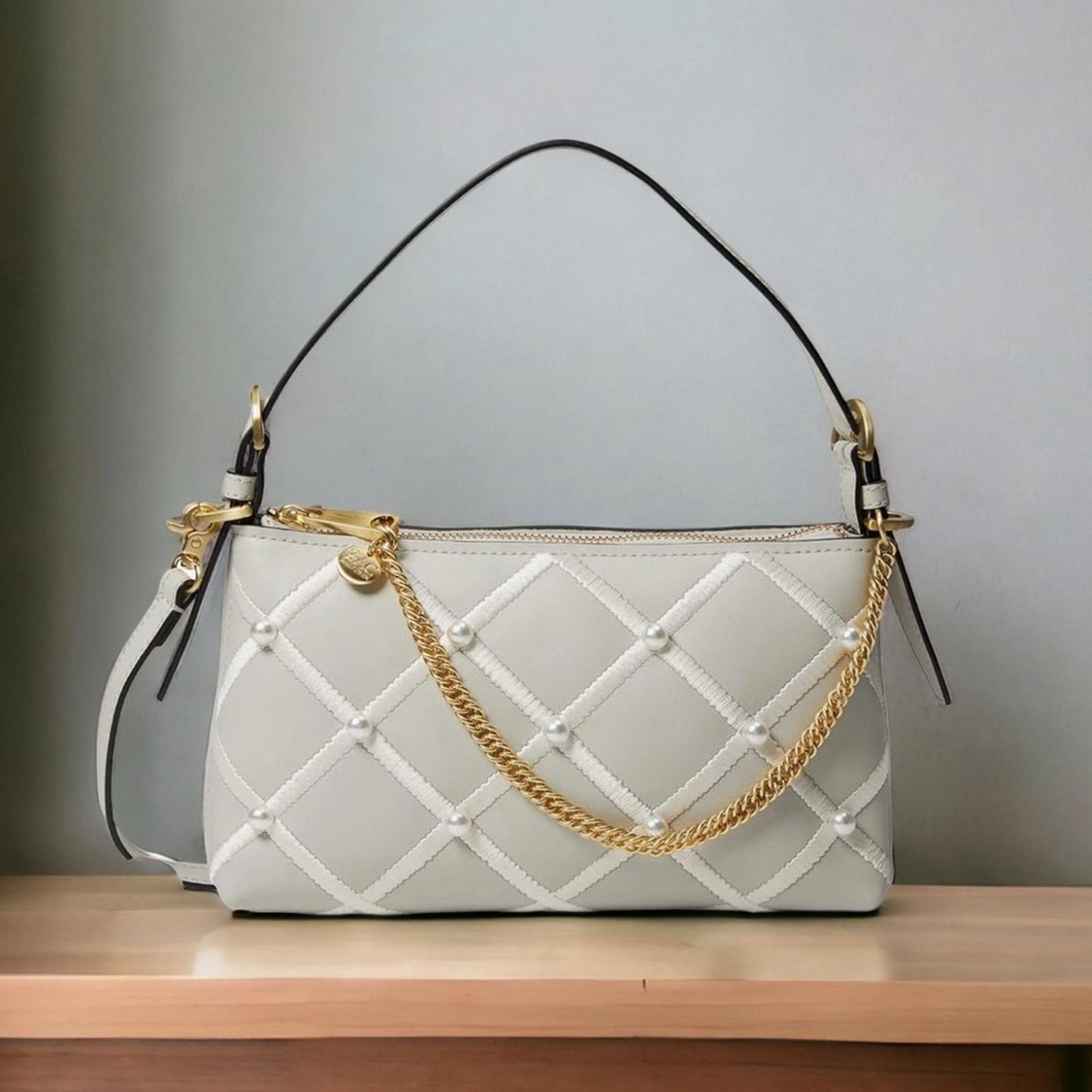 ZAC POSEN Zip Top Crossbody Bag in Moonlight, New w/Tag Retail $250