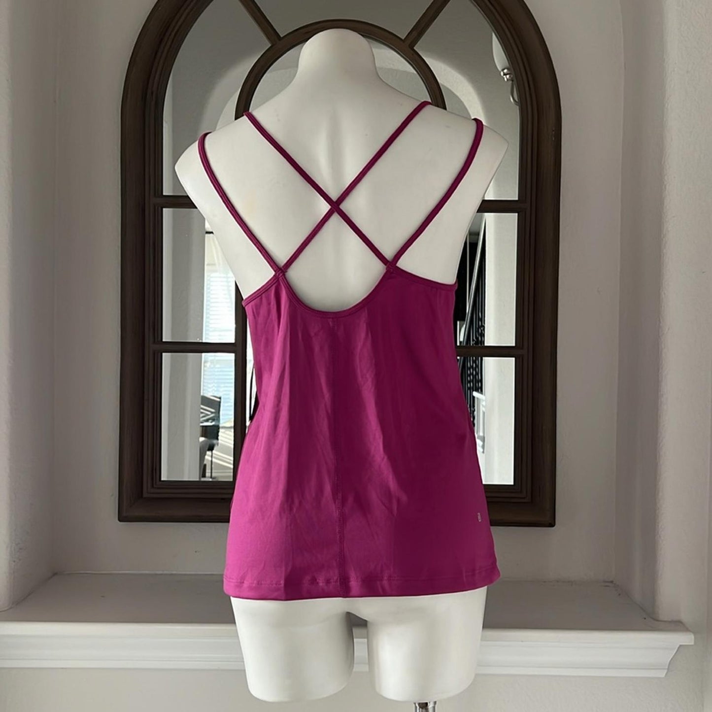 ID-Ideology Solid Strappy-Back Techy Knit Tank, Size S Purple Cosmos New w/Tag