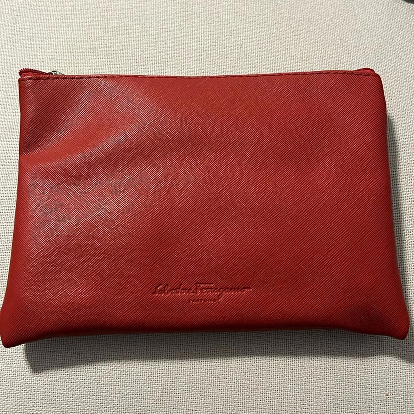 NEW Salvatore Ferragamo Cosmetic Pouch + Travel Size Lotion + Lip Balm + Extras