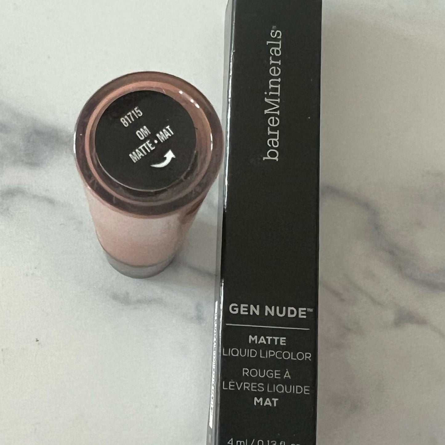 BareMinerals Gen Nude Matte Liquid LipColor in OM, 0.13oz NEW