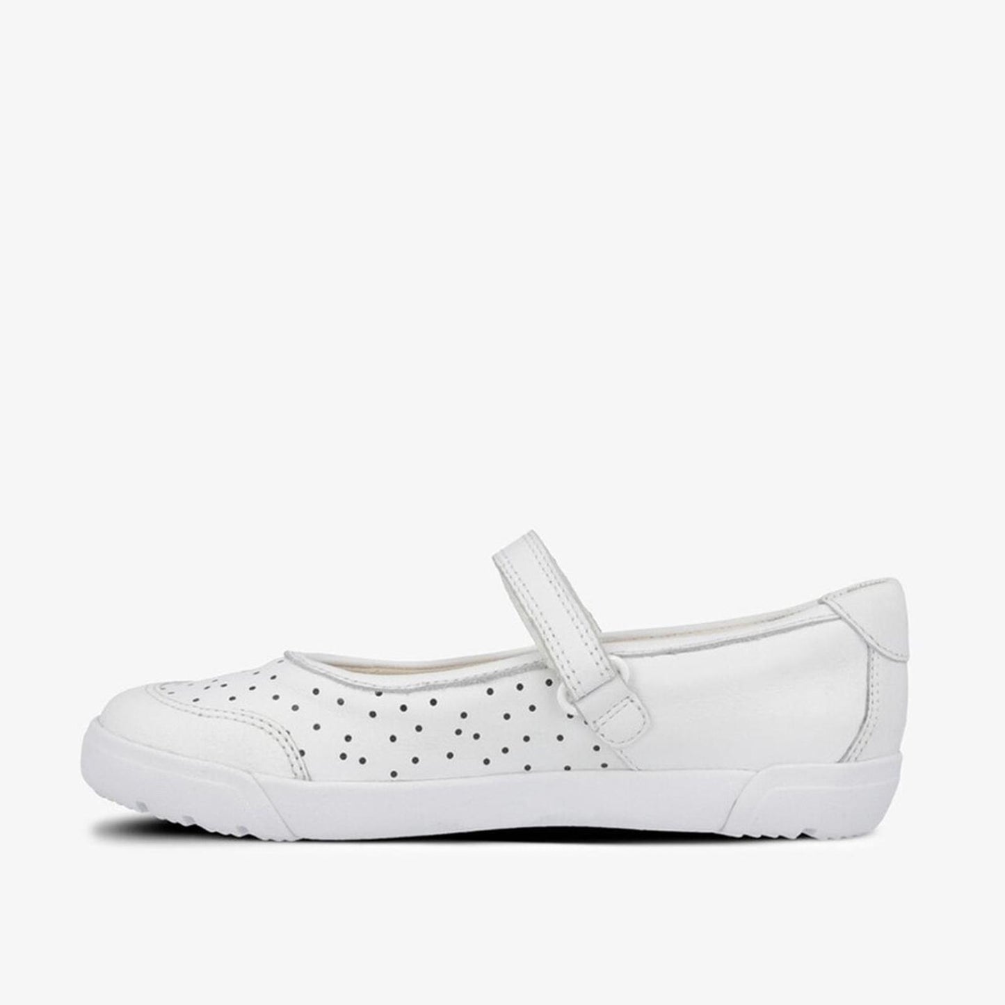 NWT Clarks Kid’s Emery Halo T White Leather Sneakers Girls Size UK 6.5G, US 7W