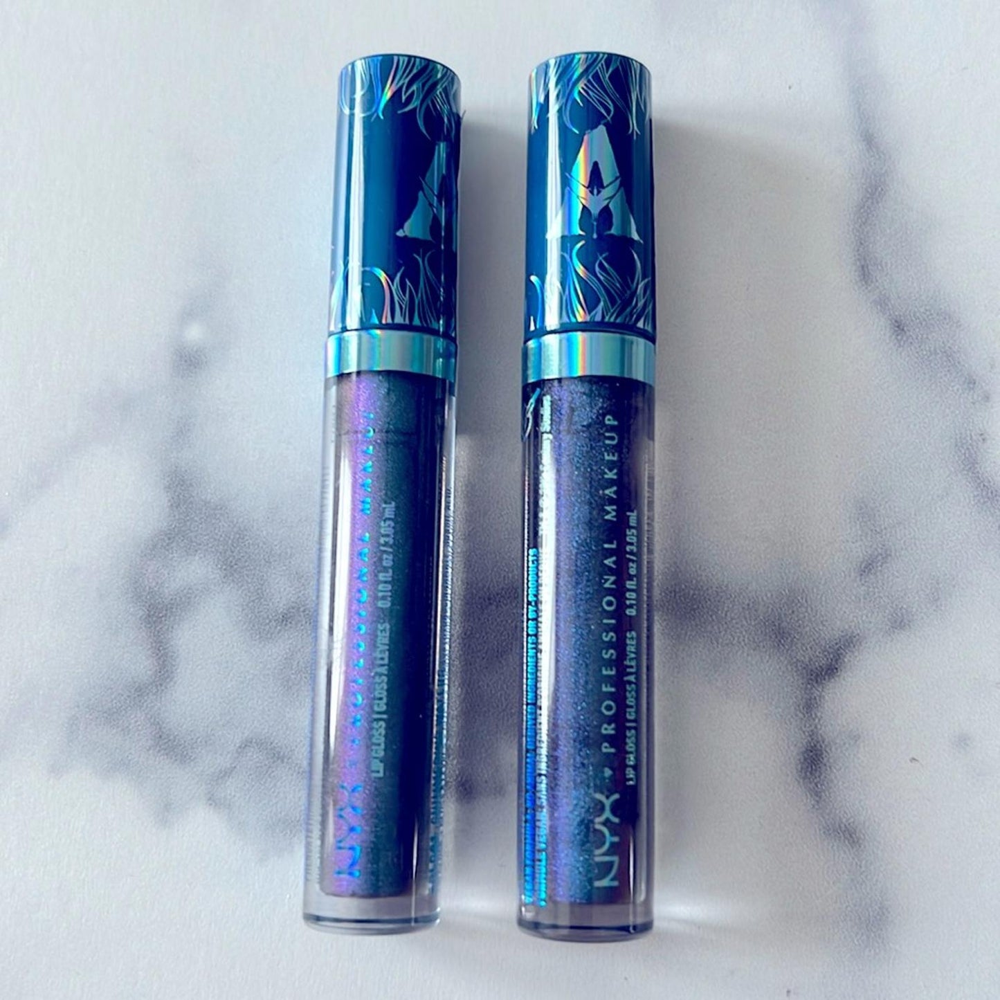 X2 NYX Makeup Avatar:The Way of Water Bioluminescent Lip Gloss Shimmering Waters