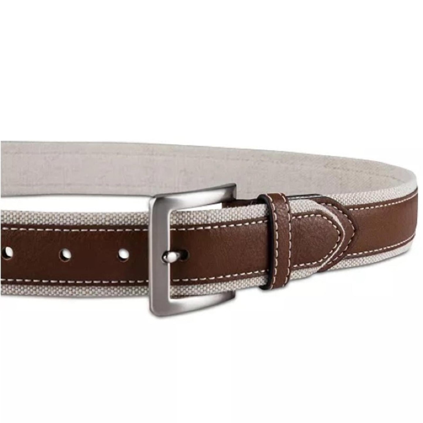 Club Room Men's 35mm Leather Overlay Belt, Size Small New with Tag