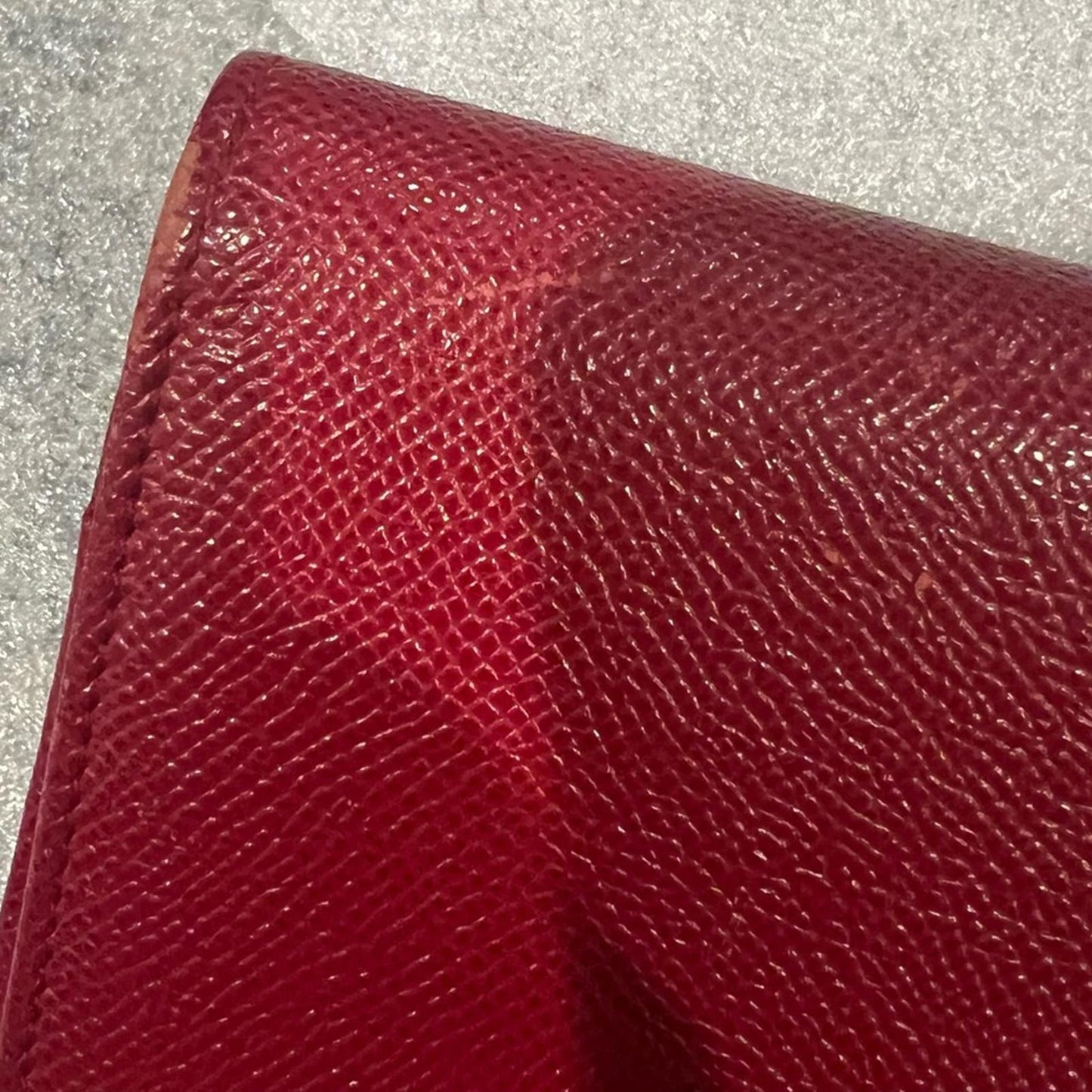 BVLGARI (Made in Italy) Long Leather Wallet in Red, Excellent Condition