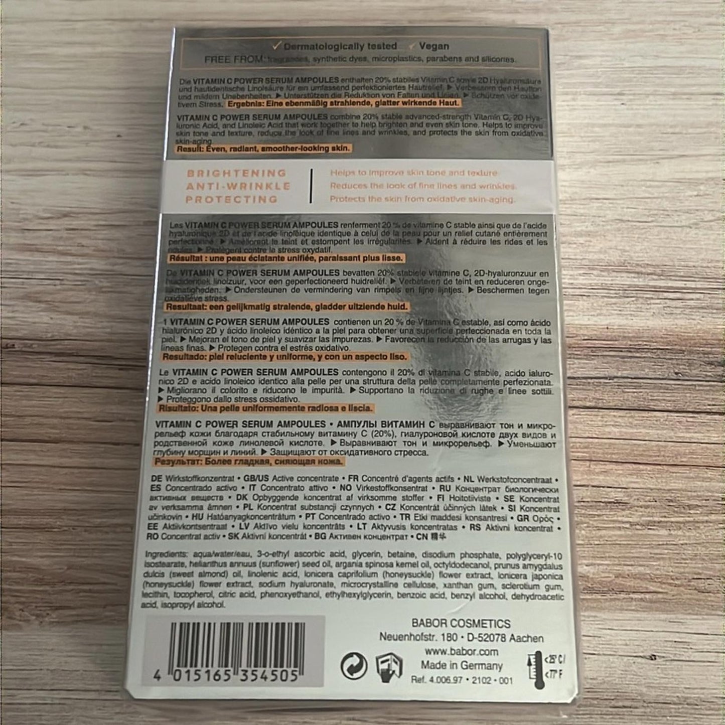 BABOR 7 Vitamin C Power Serum Ampoules NEW in Box & SEALED