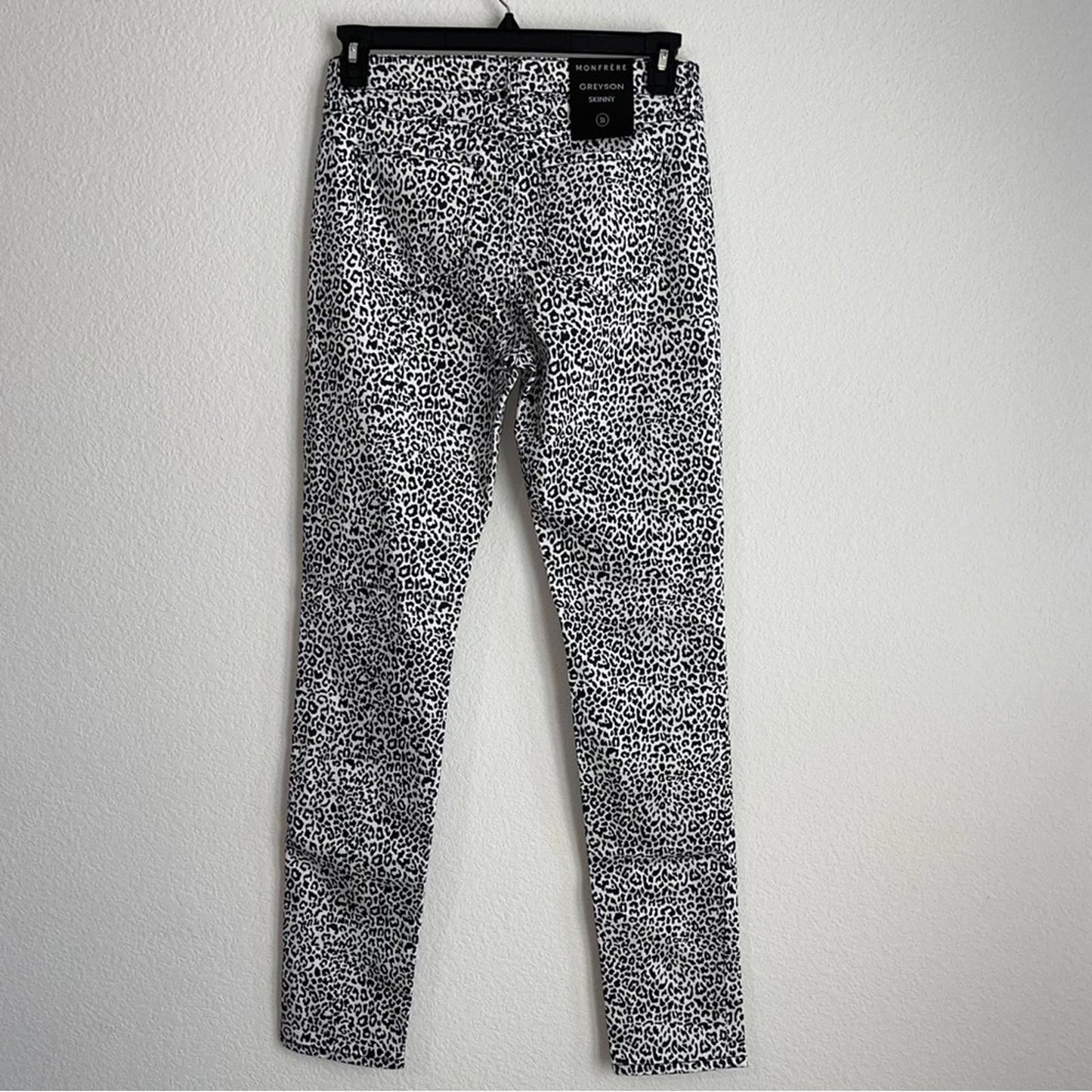 Monfrere Men's Greyson Leopard Skinny-Fit Jeans, Size 31 NEW w/Tag Retail $298