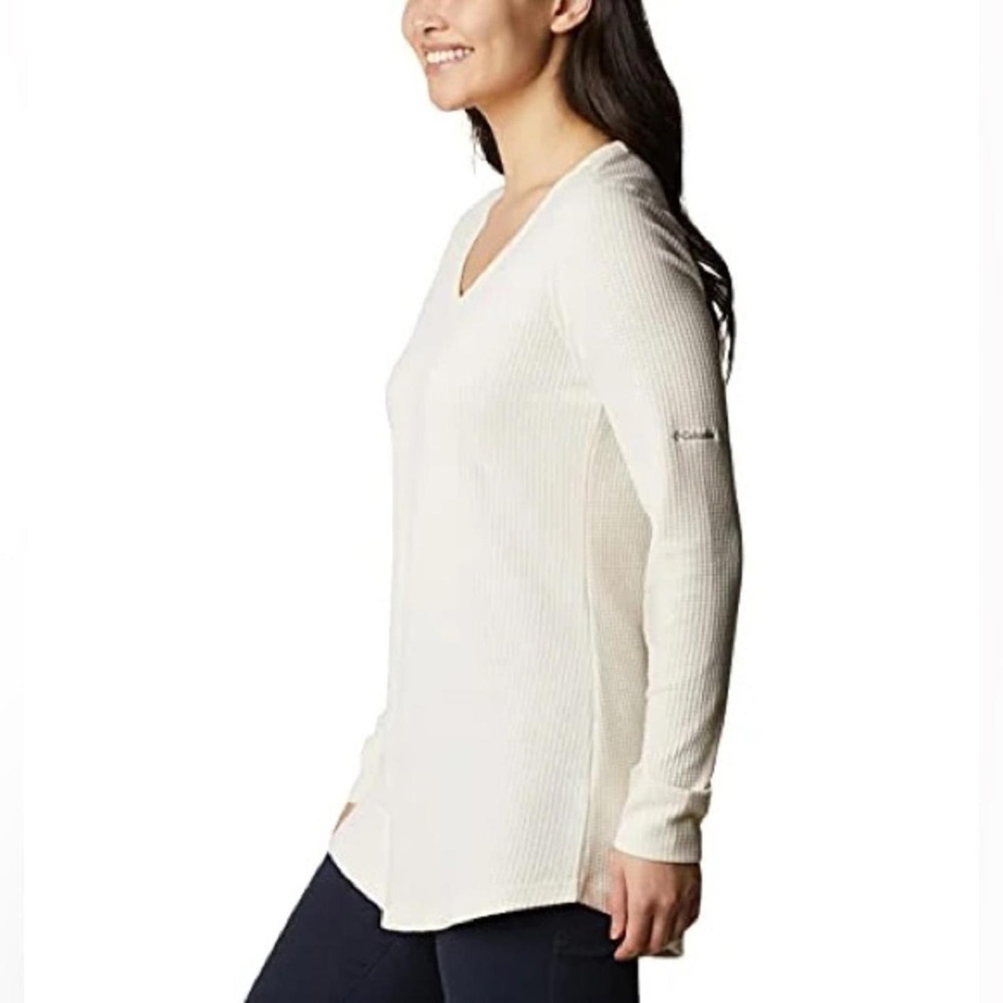 Columbia Pine Peak Long-Sleeve Thermal Top, Cream White Size 1X New with Tag