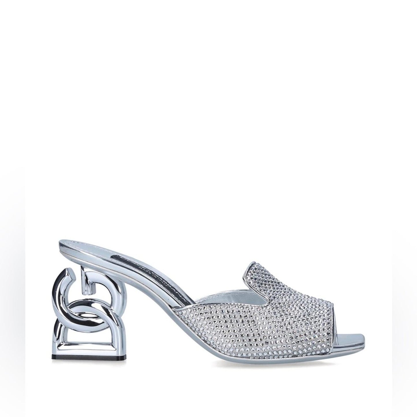 Dolce & Gabbana DG-Heel Gemstone-Embellished Mules Size 40 NEW + Box + Dust Bag