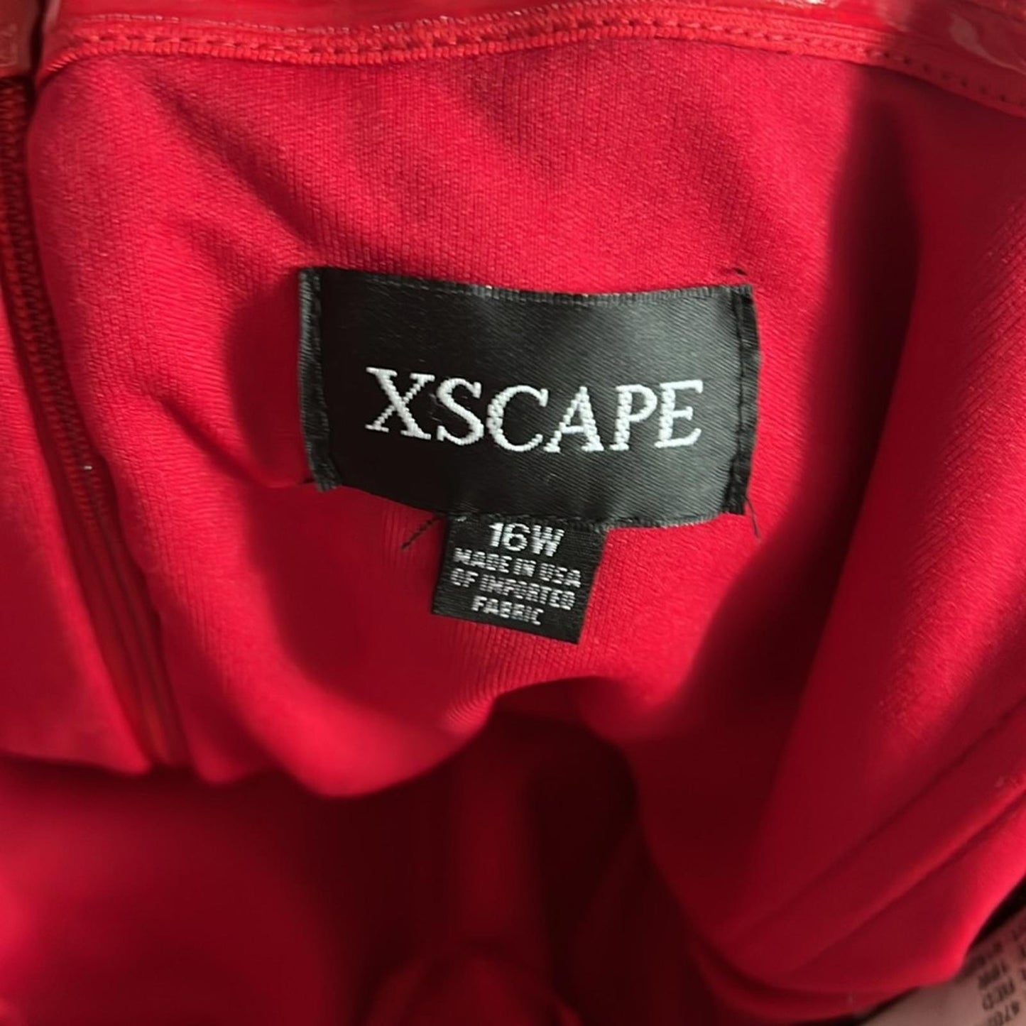 XSCAPE Plus Ruffled Maxi Evening Dress in Red, Size 16W New w/Tag $279