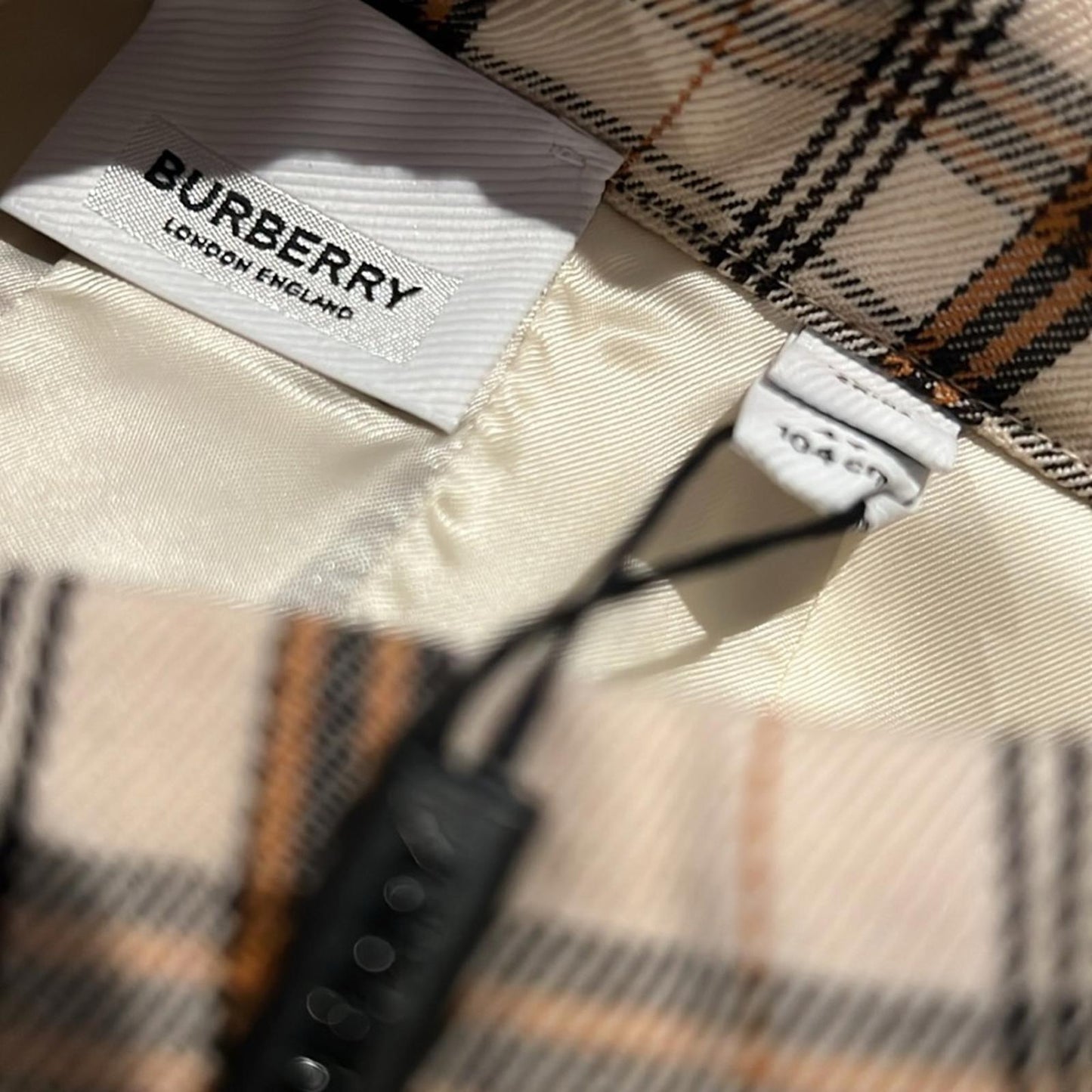 Burberry Kids Beige Check Logo Print Lianne Pleated Skirt, Size 4Y New w/Tag